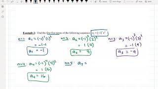 8.1 Finding the First Five Terms of a Sequence