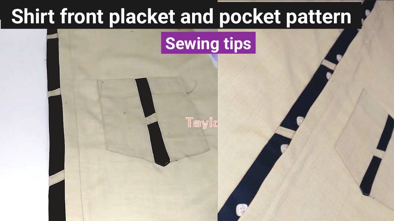 Sewing A Shirt Front Pattern /Placket design, Front patti design - YouTube