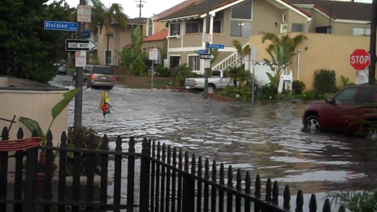 Long Beach, California Flood 1/19/10(5) YouTube