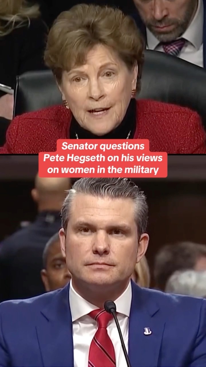Senator questions Pete Hegseth on his views about women in the military #shorts