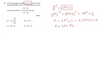 JEE ADVANCED 2012 matrix question