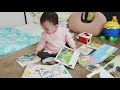 韓国語のお勉強❤️本に興味をもち始めた1歳女の子