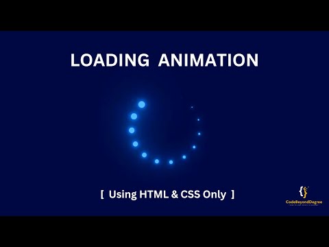 CSS Loading Animation | CSS Animation Tutorial For Beginners