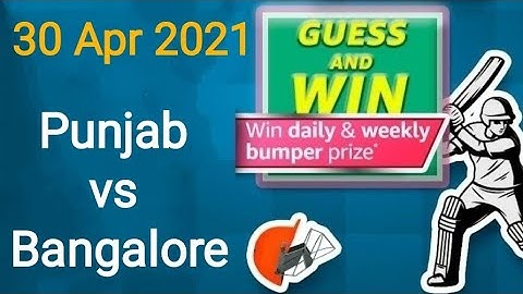 Amazon Guess And Win Quiz Answers Today | 30 April 2021