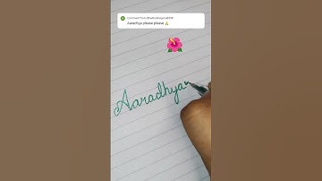 Aaradhya name in cursivewriting #shortsvideo #learncursive #handwritingstyles #cursive #name