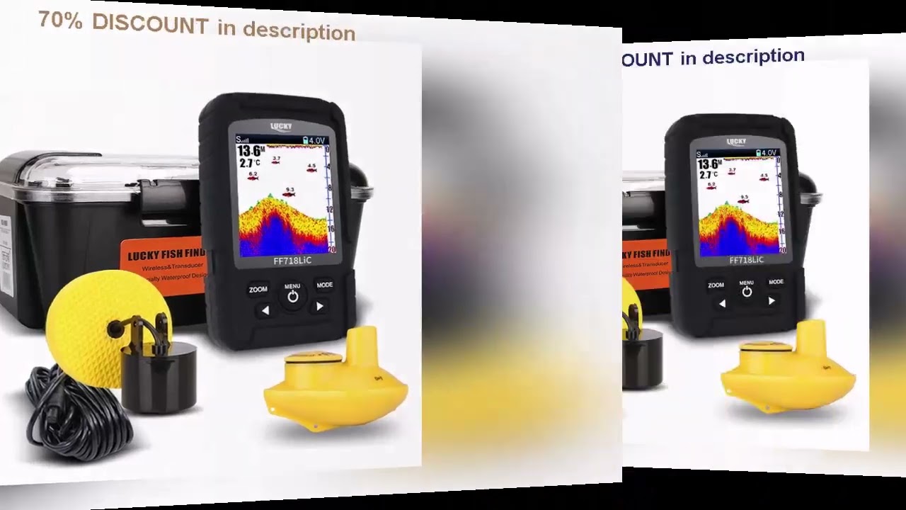 A must-have product! LUCKY FF718LIC Fish Finder Portable Wireless Sonar Sensor Alarm Wired Beam Se