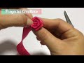 Rosas de listón en 3 minutos../flores de tela fácil/Diy Handicraft/ how to make ribbon flowers🌹🌹