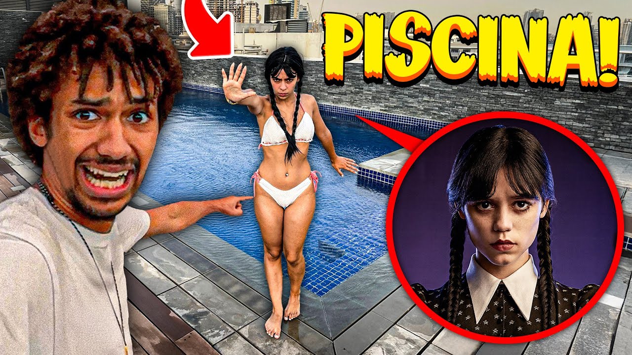 HO BECCATO MERCOLEDÌ ADDAMS in PISCINA nella VITA REALE di NASCOSTO...😍 (è bella)