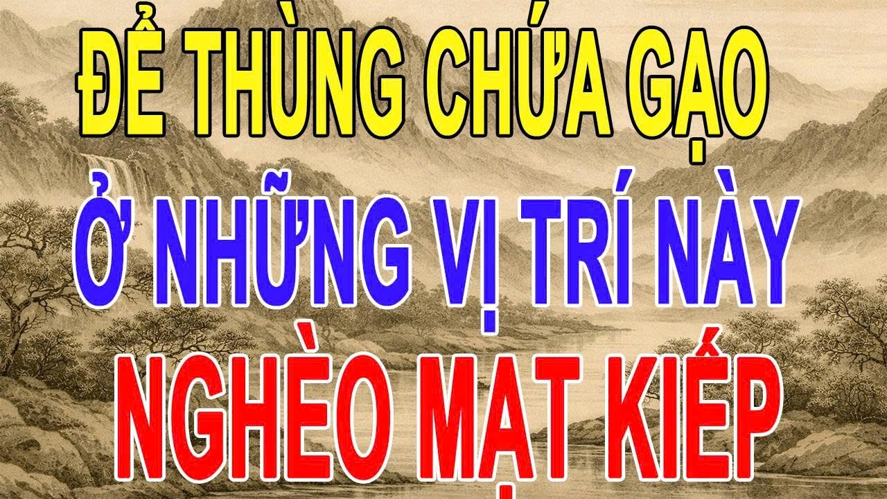 99% Gia Đình Đặt Thùng Gạo Sai Chỗ Mà Không Biết – Phong Thủy Cảnh Báo Hao Tài Từ Căn Bếp
