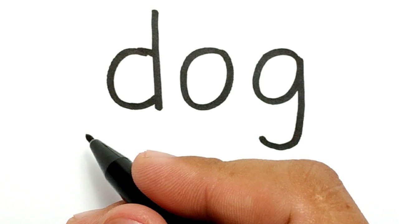 VERY EASY How To Turn Words DOG Into Cartoon For Kids YouTube VERY EASY How To Turn Words DOG Into Cartoon For Kids YouTube