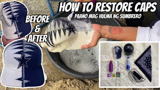 How to Restore Caps / Paano mag hulma ng sumbrero / How to Reshape Cap/ Cap Restoration Tutorial