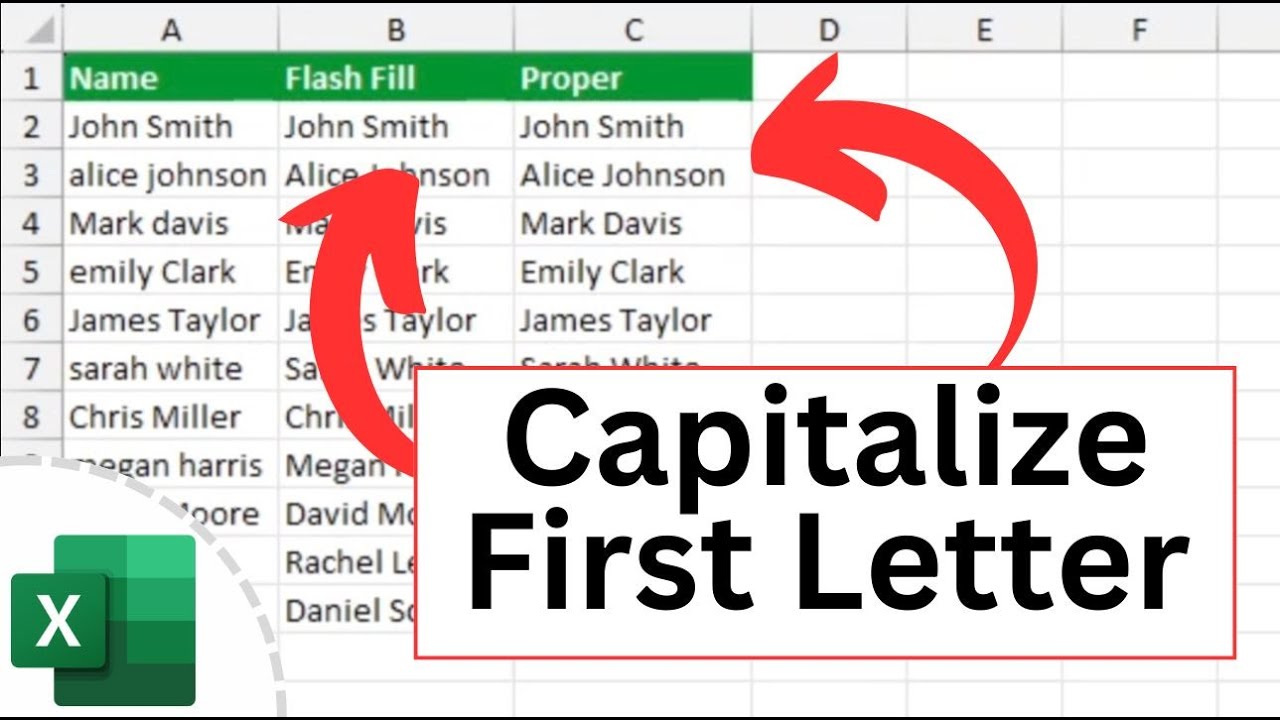 Excel: Capitalize First Letter of Each Word in a Cell