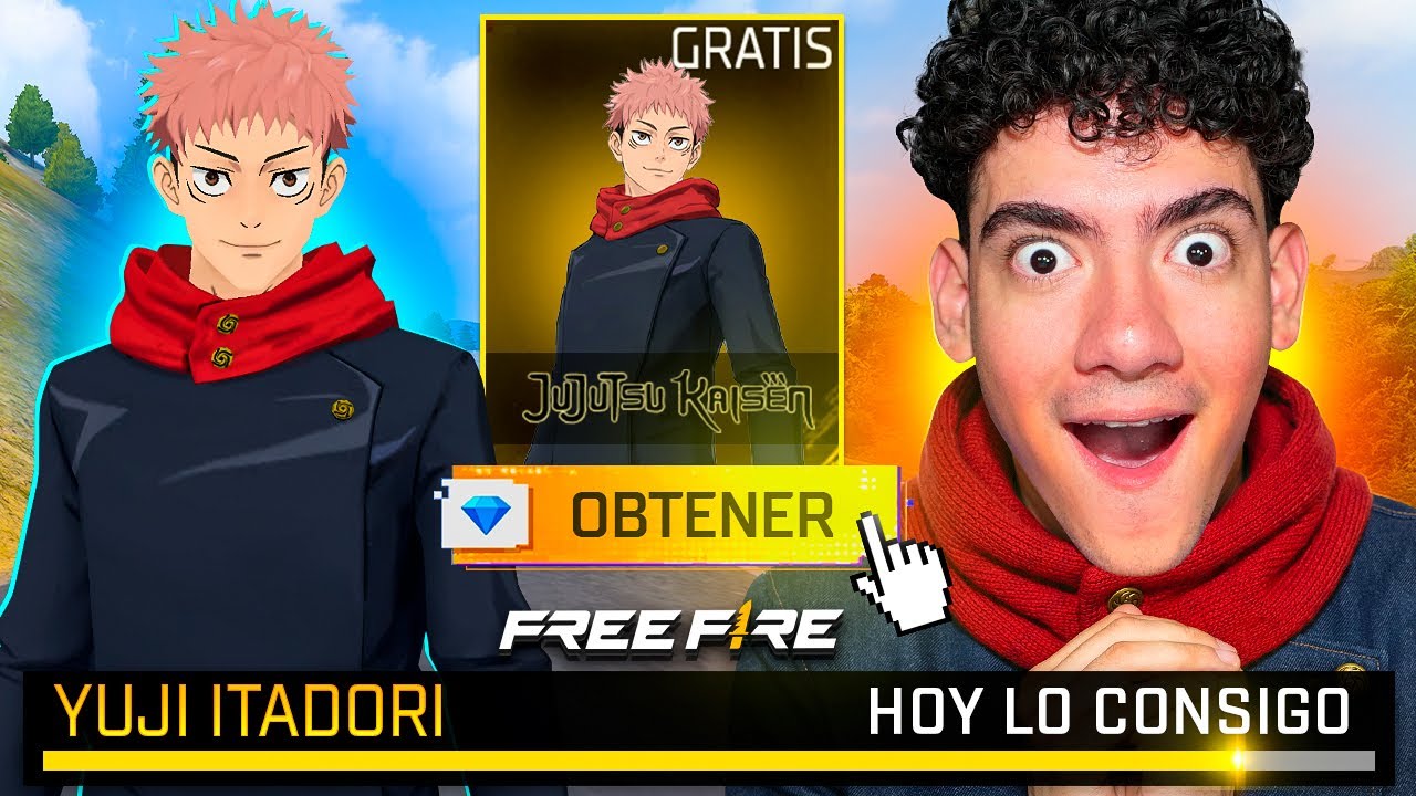CONSIGO LA SKIN DE ITADORI GRATIS EN FREE FIRE x JUJUTSU KAISEN YA POR FIN !! - TheDonato