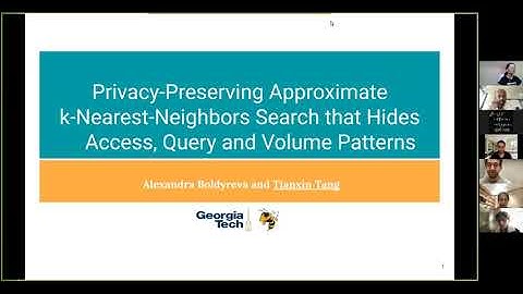 Privacy-Preserving Approximate k-Nearest-Neighbors Search by Tianxin Tang [Brown ESL Seminar]