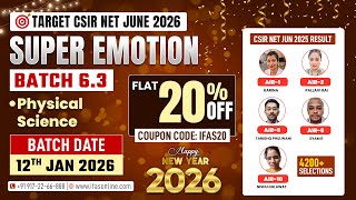 CSIR NET JUNE 2026 🔥 Best Opportunity | Right Time to Start Preparation | New Batch from 12 Jan 2026