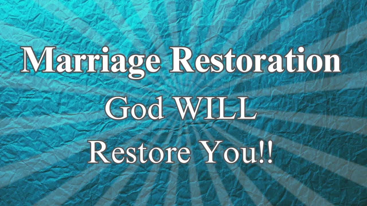 God WILL Restore You!