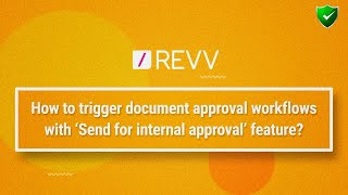 How to trigger document approval workflows with ‘Send for internal approval’ feature?