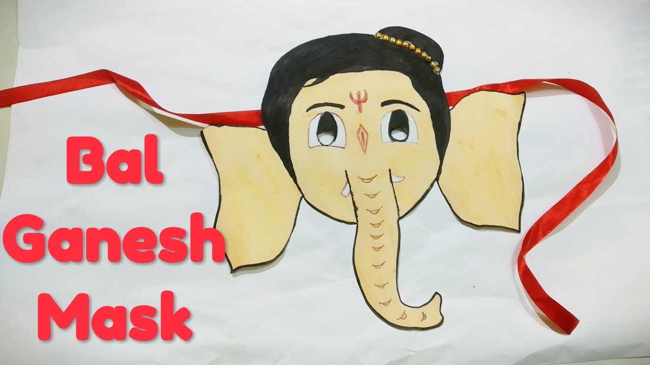How To Draw Ganesha Ganesh Face Printable Mask, HD Png Download