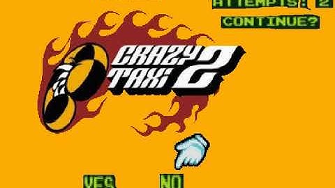 Crazy Taxi 2 (Sega Dreamcast Bootleg) Continue + Game Over