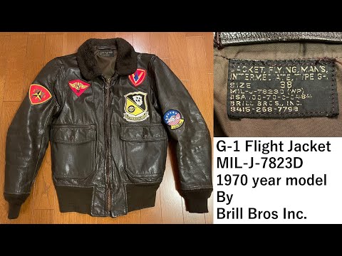 70s G1 フライトジャケット　G-1 実物　米軍 サイズ44 米軍実物70s G-1 フライトジャケット