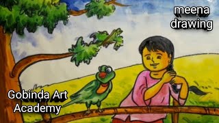 Meena Cartoon Drawing How To Draw Meena Cartoon Gobinda Art Academy