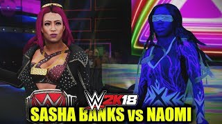 WWE 2K18 - SASHA BANKS vs NAOMI!! (FULL MATCH GAMEPLAY) screenshot 5