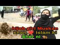 A brave muslim girl  karnatakahijab protest hijabprotest standwithhijab hijabprotest muskan