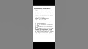 Web technology Unit 2 important questions #aktu #videos #trading #viral