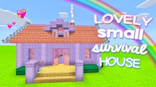 Lovely Small Survival House ♡ Minecraft Tutorial (*・∀・*)ﾉ