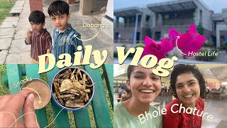 BHOLE-CHATURE 😋| Daily Vlog DAY-5 #hostellifevlog #delhiuniversity #collegelife #hostel #minivlog