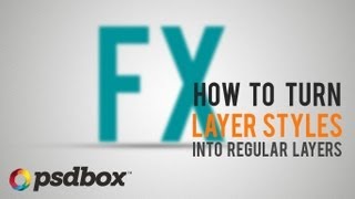 Quick Tip 7 - Turning Layer Styles into Regular layers in Photoshop