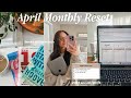 APRIL RESET ROUTINE | 2023 annual goals, april goal setting, books of the month &amp; more!