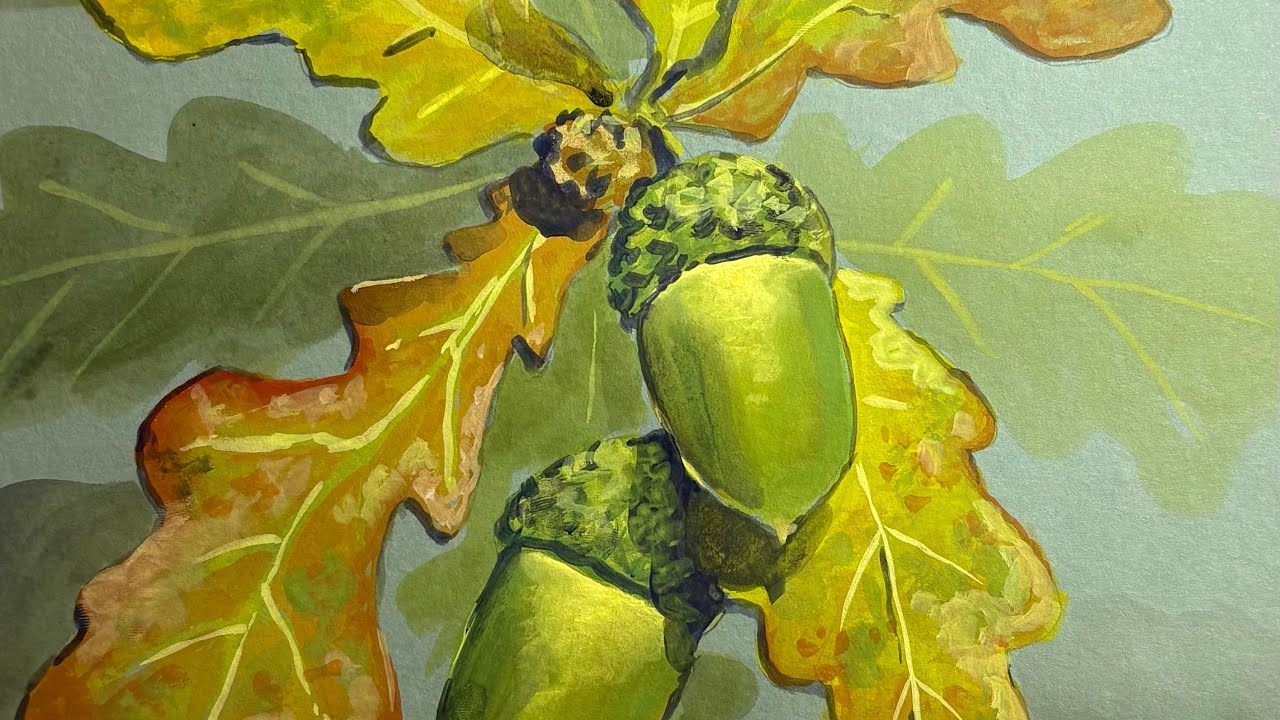 Demonstration: Autumn Leaves in Gouache
