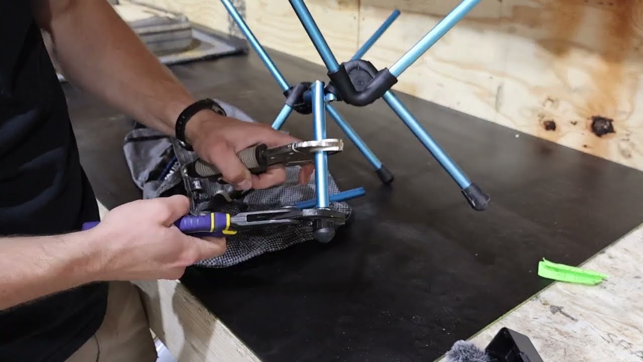 Replacing a broken Helinox chair leg - YouTube