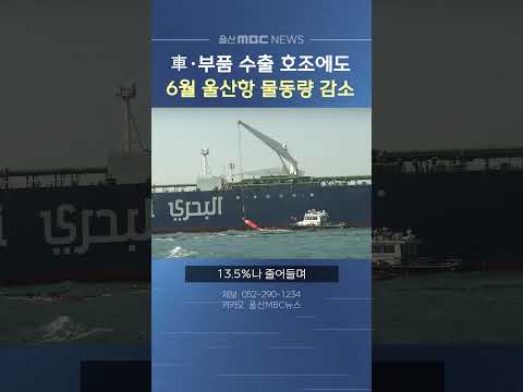 <strong>6월</strong> 울산항 물동량 12.3% 감소‥자동차 수출은 호조세 지속