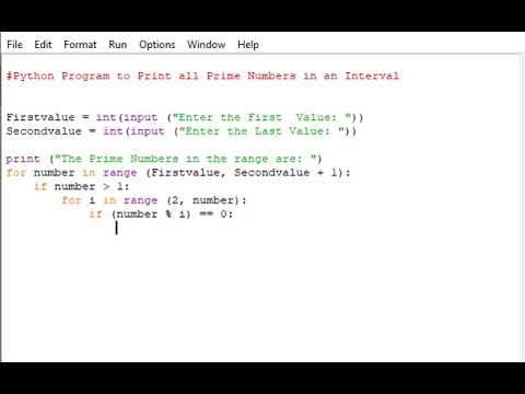 Python Program to Print all Prime Numbers in an Interval