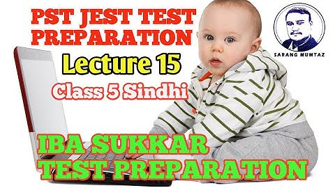 PST JEST TEST PREPARATION Lecture 15 | Sindhi Class 5 #PST #JEST