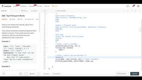 Leetcode 692. Top K Frequent Words | Logic Coding