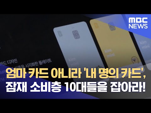   엄마 카드 아니라 내 명의 카드 잠재 소비층 10대들을 잡아라 2022 01 17 뉴스데스크 MBC