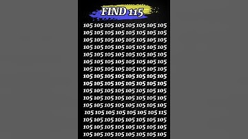 Challenge yourself to FIND 115 in 5sec #pickyourbrain