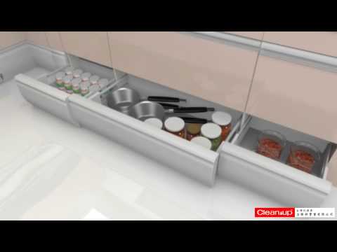 【Cleanup】 Cleanup日本進口廚具：足元抽(踢腳板收納)