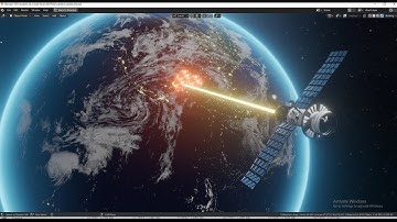 creating a satelite lazer beam weapon blowing up a city in blender 2 8 tutorial part 5