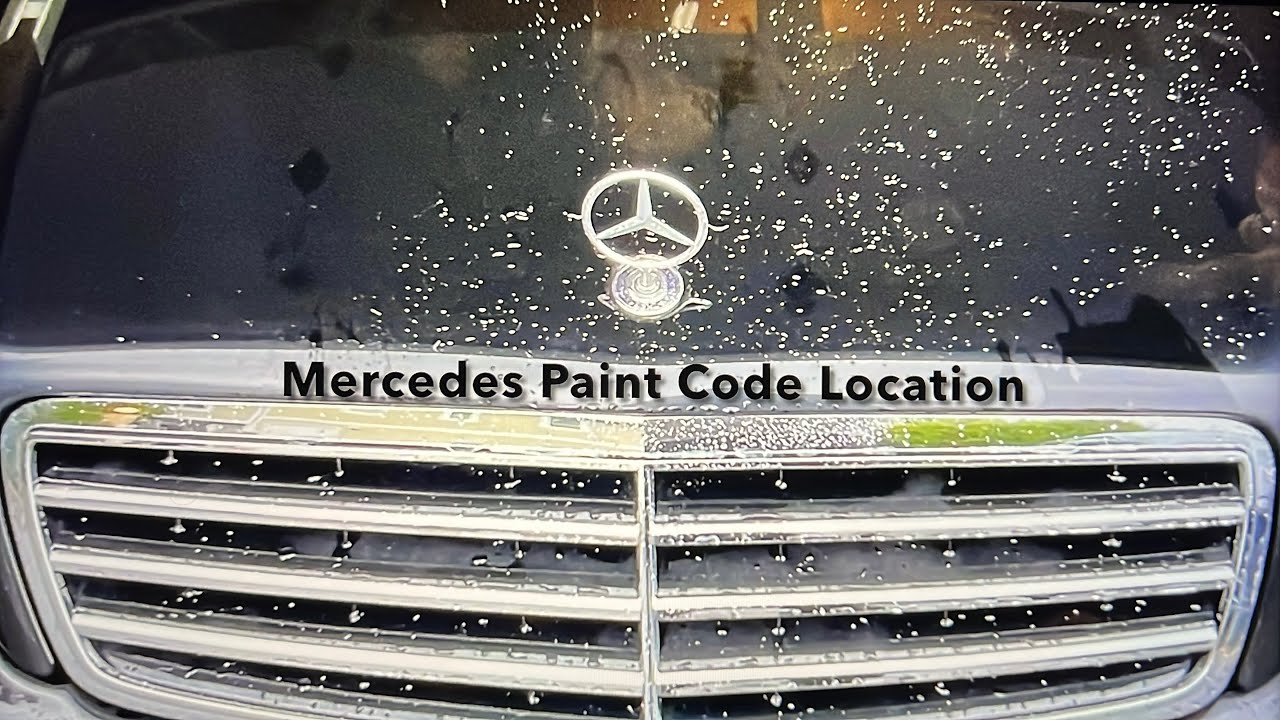 Mercedes Paint Code; How to Find It on ANY Model! - YouTube
