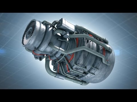 3d анимация турбореактивного двигателя 60 fps