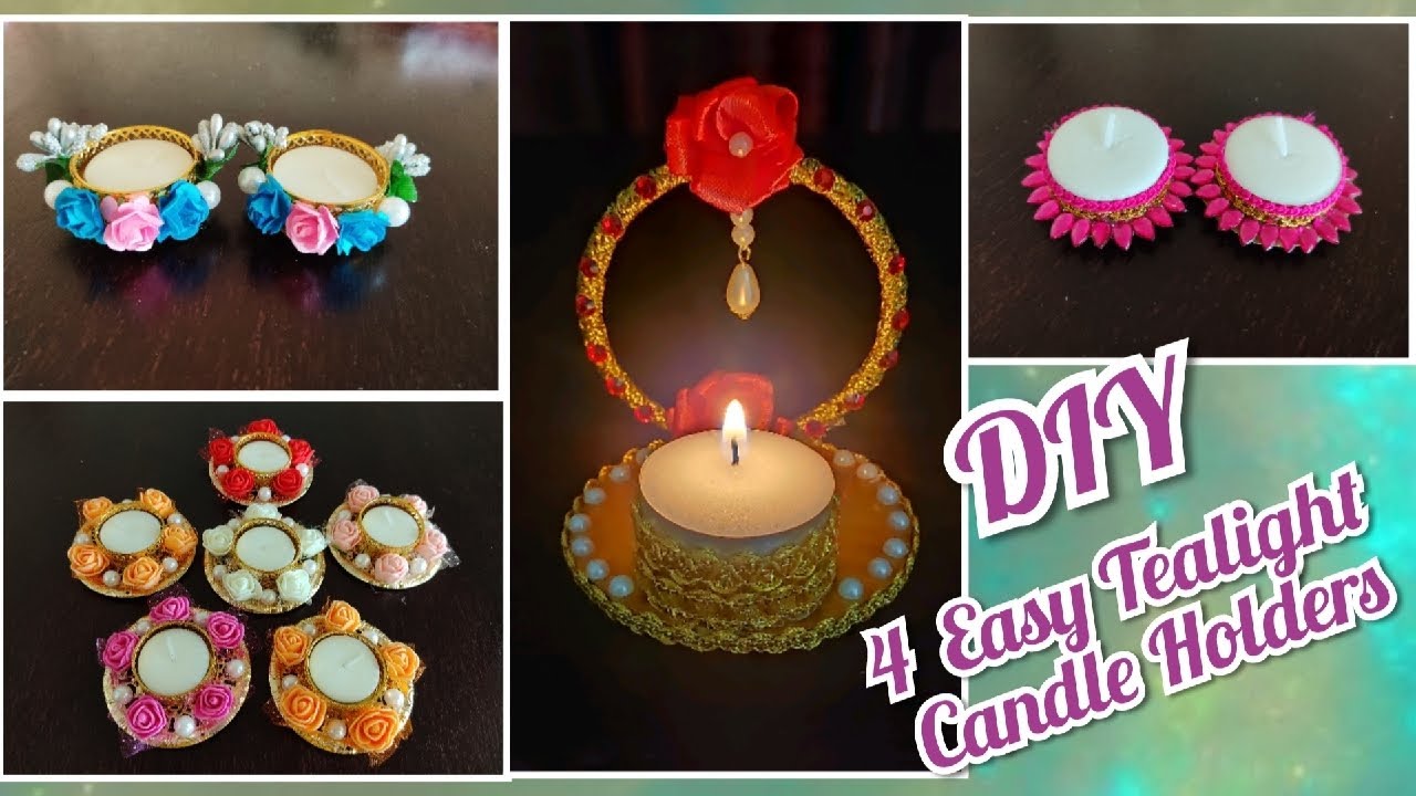 DIY Tealight Candle Holders || Decorative Candle Stands || Candle holders diy || Handmade