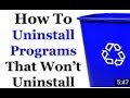 How to Uninstall programme from windows 