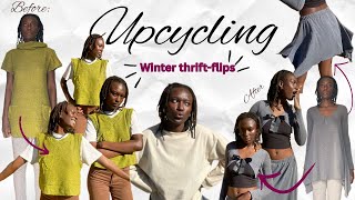 Upcycle With Me:Winter Thrift Flip Edition|DIY Fashion with ThatGirlRuvie