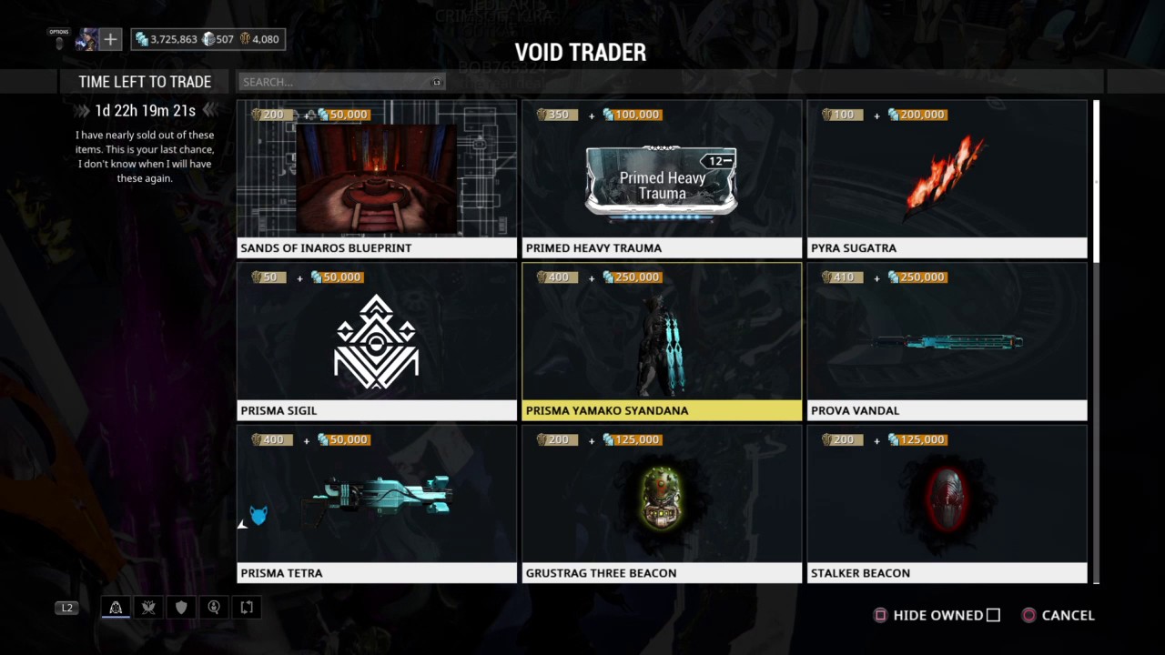 Warframe PS4 Baro Ki'teer Saturn Relay YouTube
