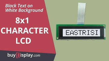 Character 8x1 LCD Display Module,HD44780 Controller,Black on White