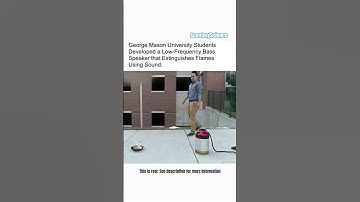Prototype Fire Extinguisher That Uses Low Frequency Sound Waves